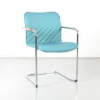 Frontseat vergaderstoel, groen, sledeframe, Huis en Inrichting, Ophalen of Verzenden, Gebruikt