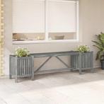 vidaXL Tuinbank met 2 plantenbakken 150 cm massief, Tuin en Terras, Verzenden, Nieuw