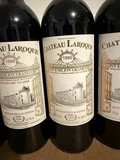 1996 Chateau Laroque - Saint-Émilion Grand Cru - 6 Fles, Verzamelen, Wijnen