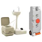 vidaXL Campingtoilet en wasbak met watertank, Caravans en Kamperen, Kampeeraccessoires, Verzenden, Nieuw