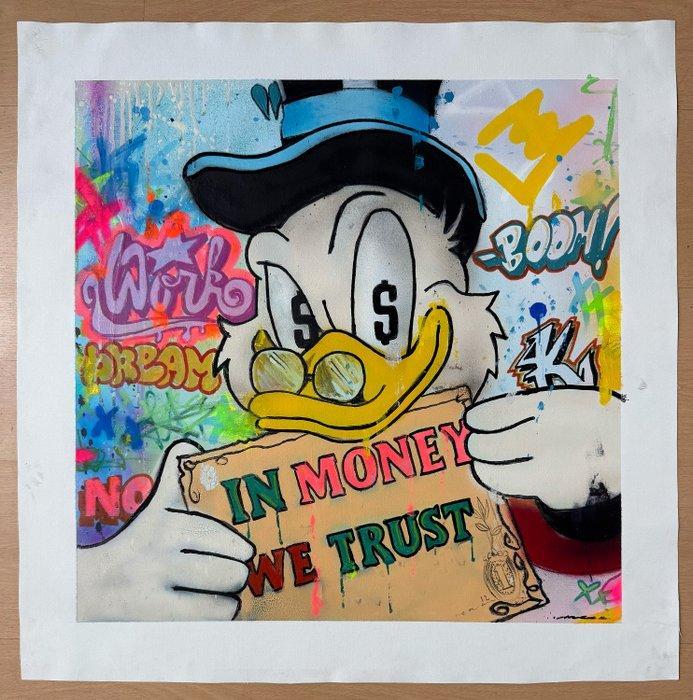 MrKas - In money we trust, Antiek en Kunst, Kunst | Schilderijen | Modern