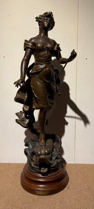 Henryk Kossowski (1855-1921) - sculptuur, Nereide - 70 cm -, Antiek en Kunst, Antiek | Keramiek en Aardewerk