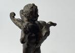 sculptuur, puto et le phénix - 14.5 cm - Gepatineerd brons
