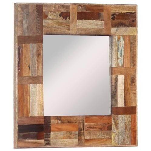 vidaXL Miroir mural Bois massif de récupération 50x50 cm, Maison & Meubles, Accessoires pour la Maison | Miroirs, Neuf, Envoi