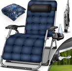 Tuinstoel - Ligstoel - Verstelbaar - Opvouwbaar - Blauw - Ti, Tuin en Terras, Ligbedden, Verzenden, Nieuw