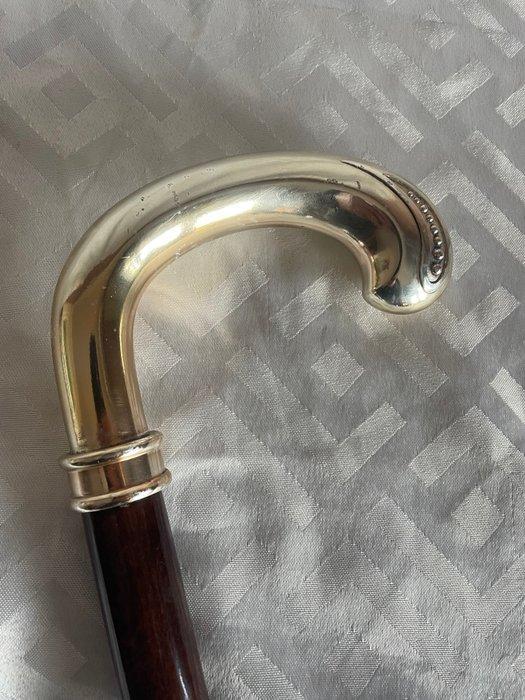 Wandelstok - Hout, Verzilverd, Antiek en Kunst, Curiosa en Brocante