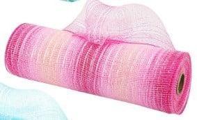 Decomesh metallic multi-stripes 02 cerise 26 cm rol 9 meter, Maison & Meubles, Accessoires pour la Maison | Plantes & Fleurs artificielles