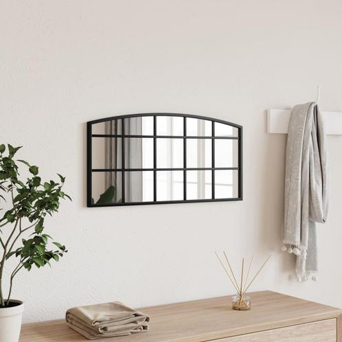 vidaXL Wandspiegel boog 60x30 cm ijzer zwart, Huis en Inrichting, Woonaccessoires | Spiegels, Nieuw, Verzenden