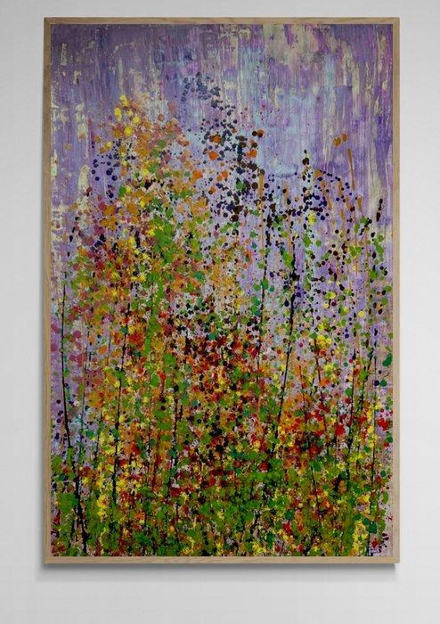 Jane Grieco - Flower season- Tableau, unique, format XXL., Antiek en Kunst, Kunst | Schilderijen | Modern