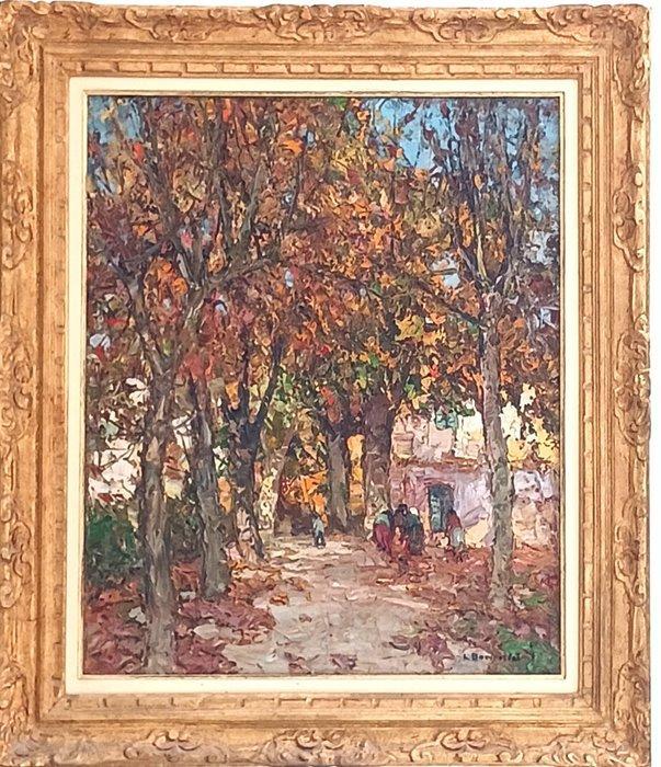 Louis Bonamici (1878-1966) - La cueillette des chataignes, Antiek en Kunst, Kunst | Schilderijen | Klassiek