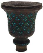 Messing waterpijpkop uit de Qajar-periode (Sar-e Qalyan)