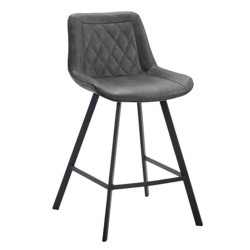 Barkrukken | JORIS | Leer/Metaal | Graphite | Zwarte Poten, Zakelijke goederen, Horeca | Keukenapparatuur, Nieuw in verpakking