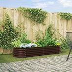 vidaXL Verhoogde plantenbak Bruin 240 x 80 x 44 cm Staal, Verzenden, Nieuw