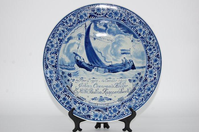 De Porceleyne Fles, Delft - J. Suhl - Bord - Keramiek - D., Antiek en Kunst, Antiek | Glaswerk en Kristal