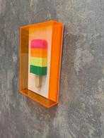 KIRAS - 1 FLAVOR - orange neon frame, Antiek en Kunst, Kunst | Schilderijen | Modern