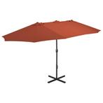 vidaXL Parasol met aluminium paal 460x270 cm terracotta, Tuin en Terras, Verzenden, Nieuw