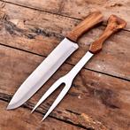 Keukenmes - Chefs knife - hout met Bbq mes en roestvrij, Antiek en Kunst