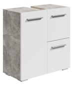 Wastafelkast Mars 60 x 30 x 60 cm Beton wit Badkamerkast, Verzenden, Nieuw