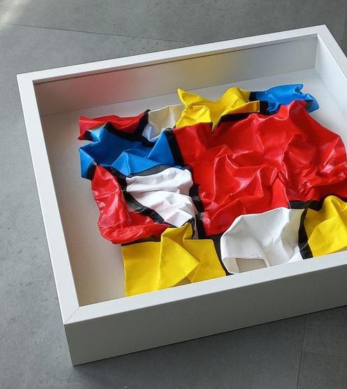 Mivillage - Mondriaan 3D - Nr 9, Antiek en Kunst, Kunst | Schilderijen | Modern