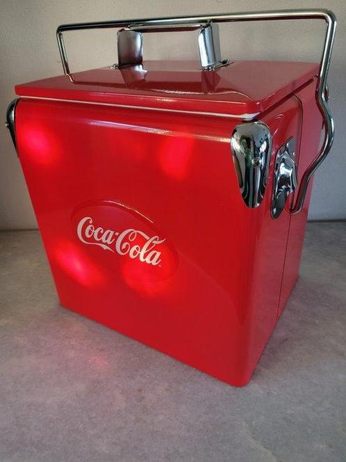 Coca-Cola - Reclamebord - Koelbox, 1990 - Metaal, Antiek en Kunst, Antiek | Wandborden en Tegels