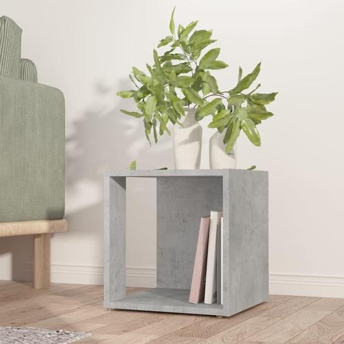vidaXL Bijzettafel 33x33x34,5 cm bewerkt hout betongrijs, Huis en Inrichting, Kasten | Overige, Nieuw, Verzenden
