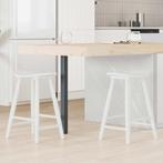 vidaXL Eetstoelen 2 pcs Wit 46 x 37 x 63 cm Massief, Huis en Inrichting, Verzenden, Nieuw