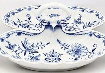 Meissen - Plat - Blaues Zwiebelmuster - Porcelaine - amphore