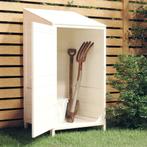 vidaXL Tuinschuur 55x52x112 cm massief vurenhout wit, Tuin en Terras, Verzenden, Nieuw