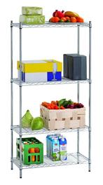 Opbergrek staal/verchroomd | 4 schappen | 750x350x1520(h)mm, Zakelijke goederen, Verzenden, Nieuw in verpakking