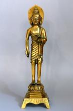 Bouddha Shakyamuni - Verguld brons - China, Antiek en Kunst