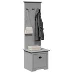 vidaXL Gangkast met haken BODO 50x40x157 cm grijs, Verzenden, Nieuw