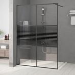 vidaXL Paroi de douche Noir 140x195 cm Verre ESG, Verzenden, Neuf