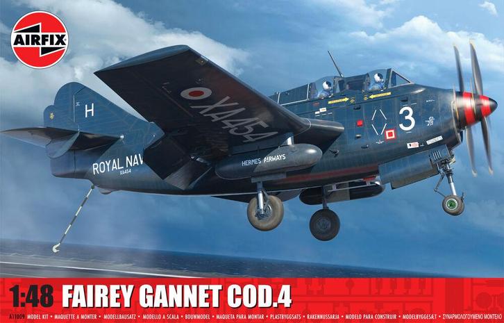 Airfix A11009 Fairey Gannet COD.4 Bouwpakket Schaal 1:48, Hobby en Vrije tijd, Modelbouw | Vliegtuigen en Helikopters, Nieuw, Overige merken