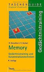 Memory: Gedächtnistraining und Konzentrationstechniken v..., Livres, Livres Autre, Verzenden