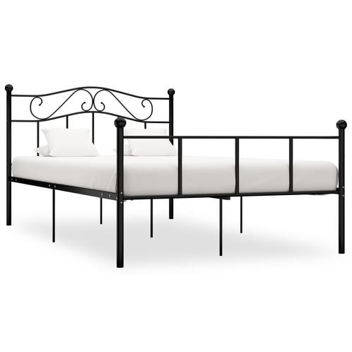 vidaXL Bedframe metaal zwart 120x200 cm, Huis en Inrichting, Slaapkamer | Bedden, Nieuw, Verzenden
