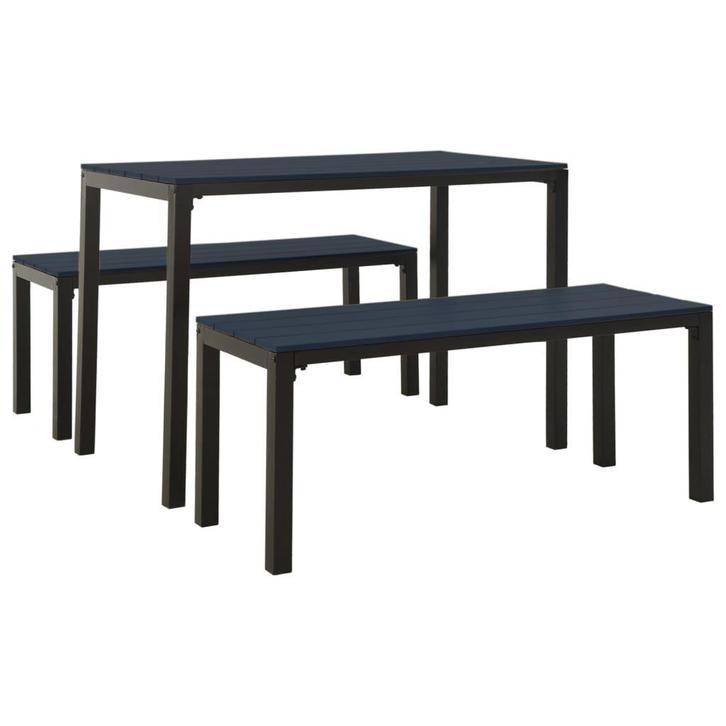 Tuinset Staal & HKC Zwart | Retour Deal | 40% Korting, Tuin en Terras, Tuinsets en Loungesets, Nieuw, Overige materialen, Tuinset