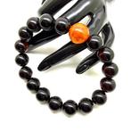 Bracelet de perles en ambre baltique 13-15 mm en cerise noir