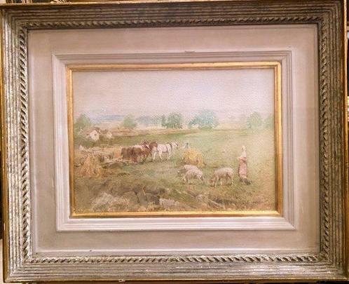 Filippo Carcano (1840-1914) - Campagna agreste, Antiek en Kunst, Kunst | Schilderijen | Klassiek