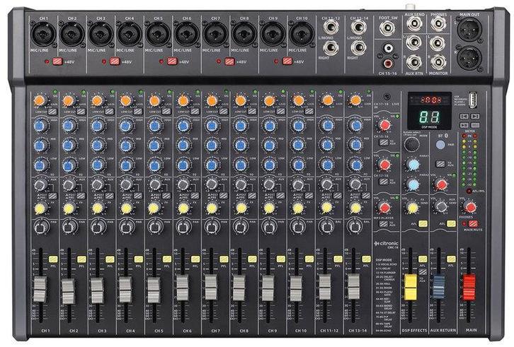 Citronic CMC-18 Mengpaneel 10 Kanalen 18 Ingangen DSP USB BT, Muziek en Instrumenten, Microfoons