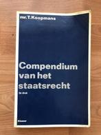 Compendium van het staatsrecht 9789026817212, Gelezen, Koopmans, J.E. Goldschmidt, Verzenden