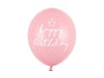 Lichtroze Ballonnen Happy Birthday 30cm 6st, Verzenden