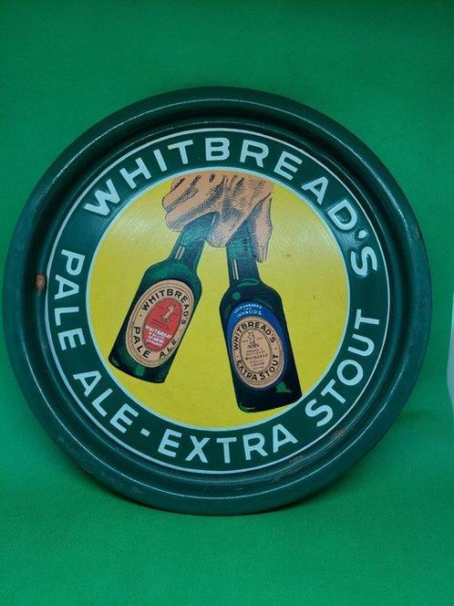 Whitbreads Pale Ale Extra Stout - Plateau - Émail, Antiquités & Art, Antiquités | Assiettes décoratives & Carrelages