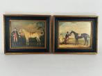 Lijst (2) - Hout - Een paar houten lijsten met prints., Antiek en Kunst