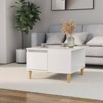vidaXL Table basse blanc brillant 55x55x36,5 cm bois, Maison & Meubles, Tables | Tables de salon, Neuf, Verzenden