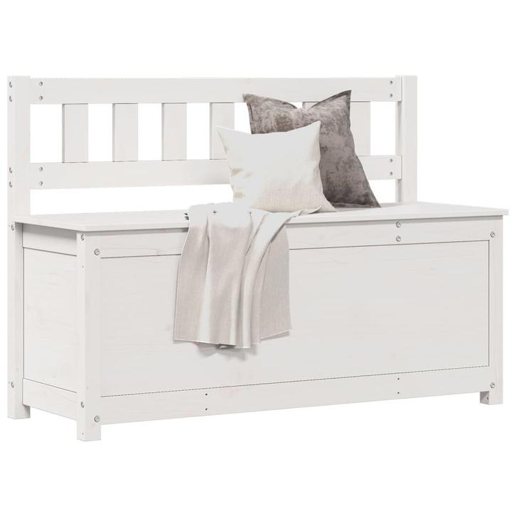 vidaXL Bankje 110x41x76,5 cm massief grenenhout wit, Huis en Inrichting, Overige Huis en Inrichting, Nieuw, Verzenden