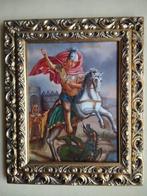 Icoon - Joris de Drakendoder - Hout - Met de hand, Antiquités & Art