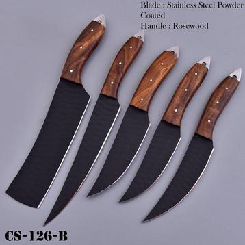 Couteau de cuisine - Chefs knife - bois et acier de haute beschikbaar voor biedingen
