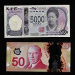 Canada, Japan. - 50 Dollars 2012 + 5.000 Yen (2024) - Pick, Postzegels en Munten