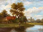 Nederlandse school (XX) - Hollands landschap, Antiek en Kunst