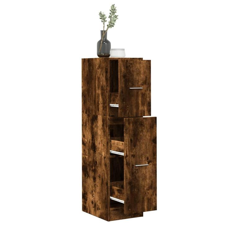 vidaXL Apothekerskast 30x41x118 cm bewerkt hout gerookt, Maison & Meubles, Armoires | Autre, Envoi
